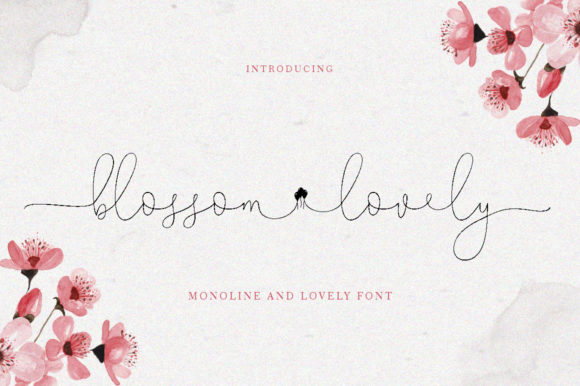 Blossom Lovely: A Handwritten Font for Elegant Designs