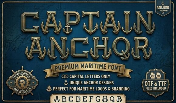Captain Anchor: A Nautical Display Font with Real Presence