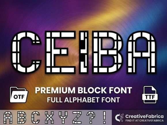 Ceiba: A Decorative Display Font for Bold Creators