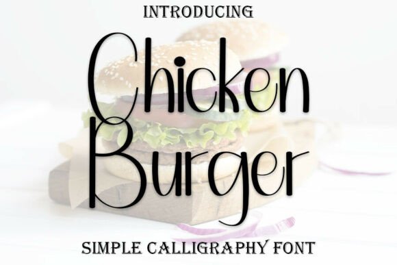 Chicken Burger: A Sweet Handwritten Font for Joyful Designs