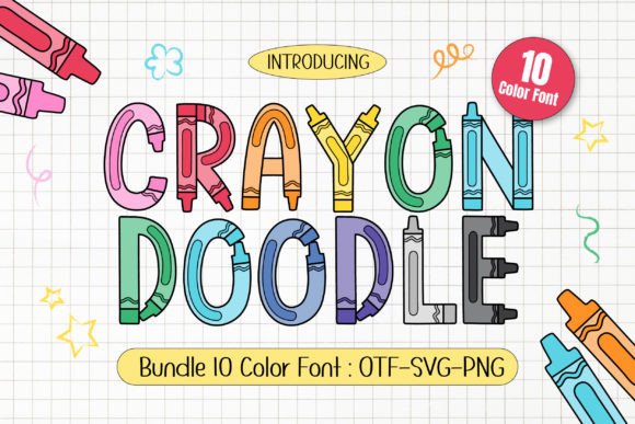 Crayon Doodle: The Playful Font for School Spirit & DIY Crafts