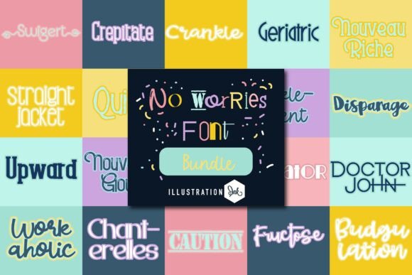 Embrace a Stress-Free Creative Process with the No Worries Font Bundle