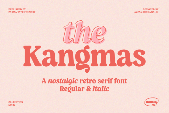 Kangmas: A Retro Serif Font with a Modern Heart