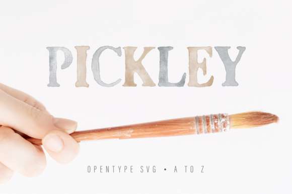 Pickley: A Watercolor Bitmap Font for Playful Design