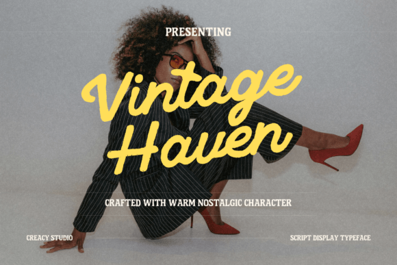 Vintage Haven: A Script Display Font for Timeless Design